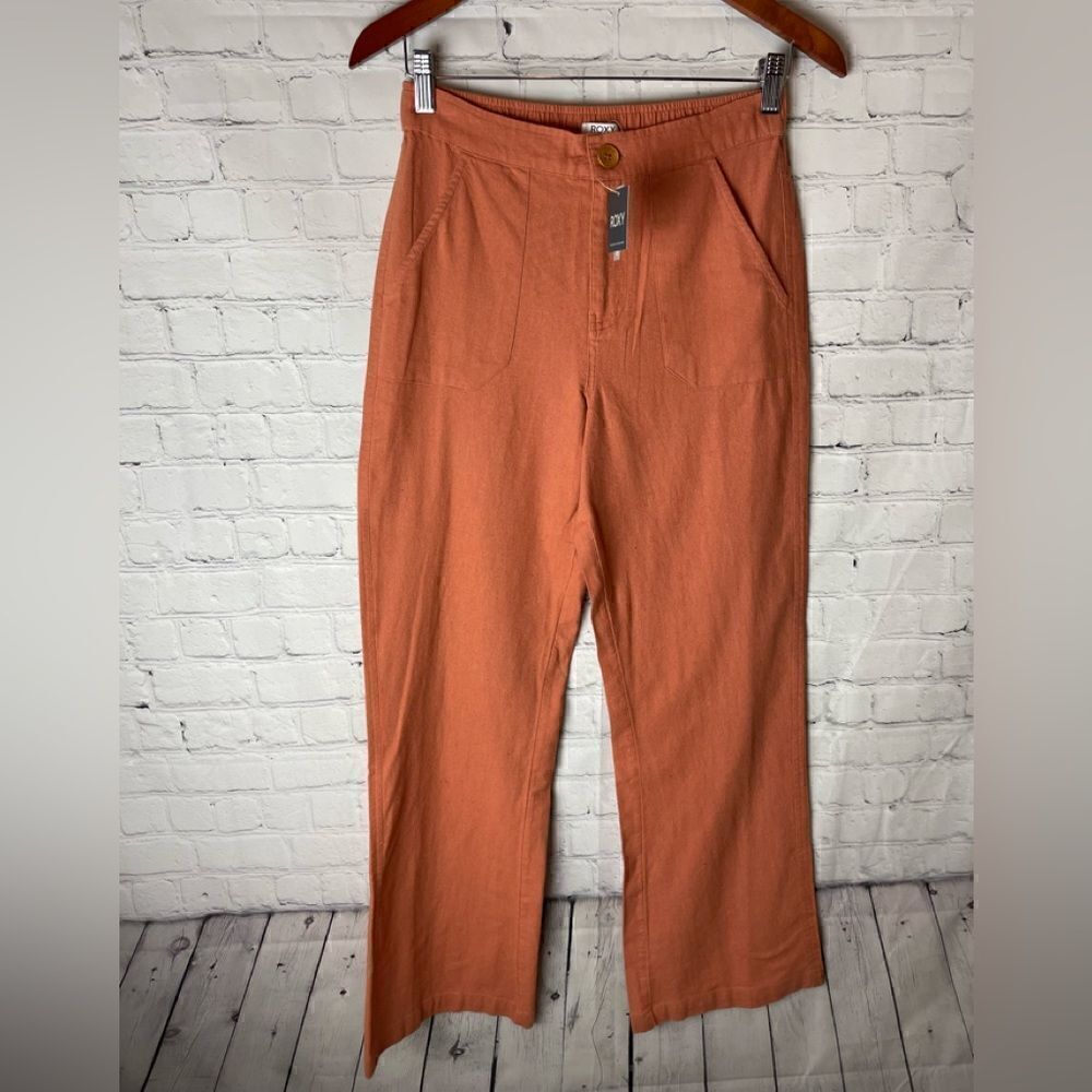 Roxy Oceanside High Waist Flared Pants Sunburn Small